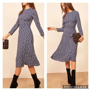 Reformation Monterey Moon Floral Midi Dress Sz 12